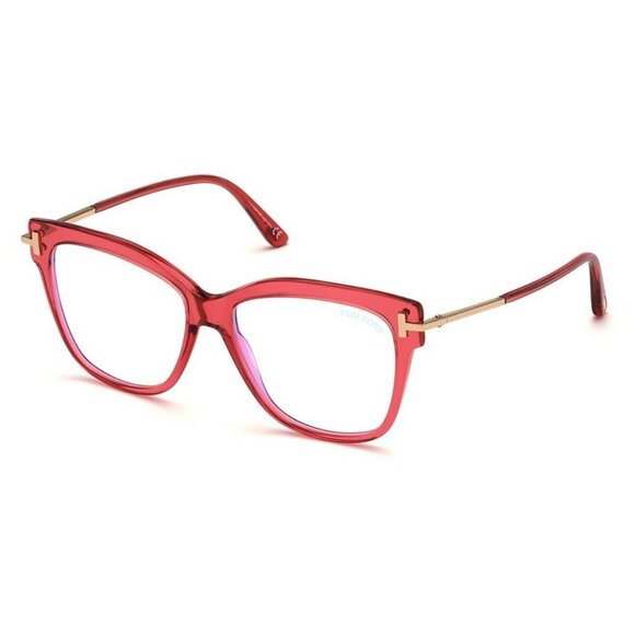 Tom Ford Red Eyeglass Frames | eBay TOM FORD Women\'s Eyeglasses FT5704-066-54 Size 54/15/square frame Demo Lens NEW